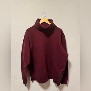 Nike Men's Maroon Funnel Neck Sweater